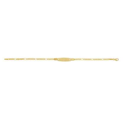 9ct Yellow Gold Oval ID Curb Link Bracelet