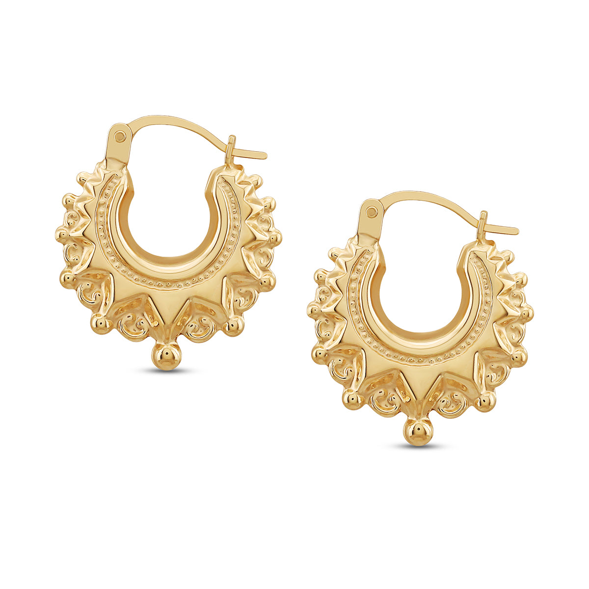9ct Yellow Gold Small Classic Creole Earrings