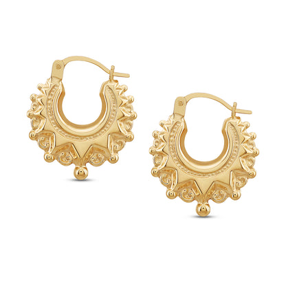 9ct Yellow Gold Small Classic Creole Earrings