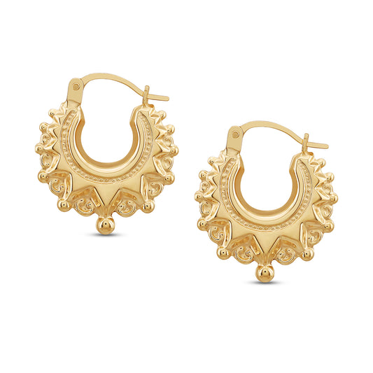 9ct Yellow Gold Small Classic Creole Earrings
