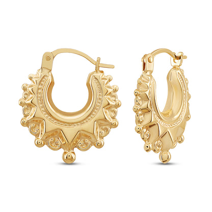 9ct Yellow Gold Small Classic Creole Earrings