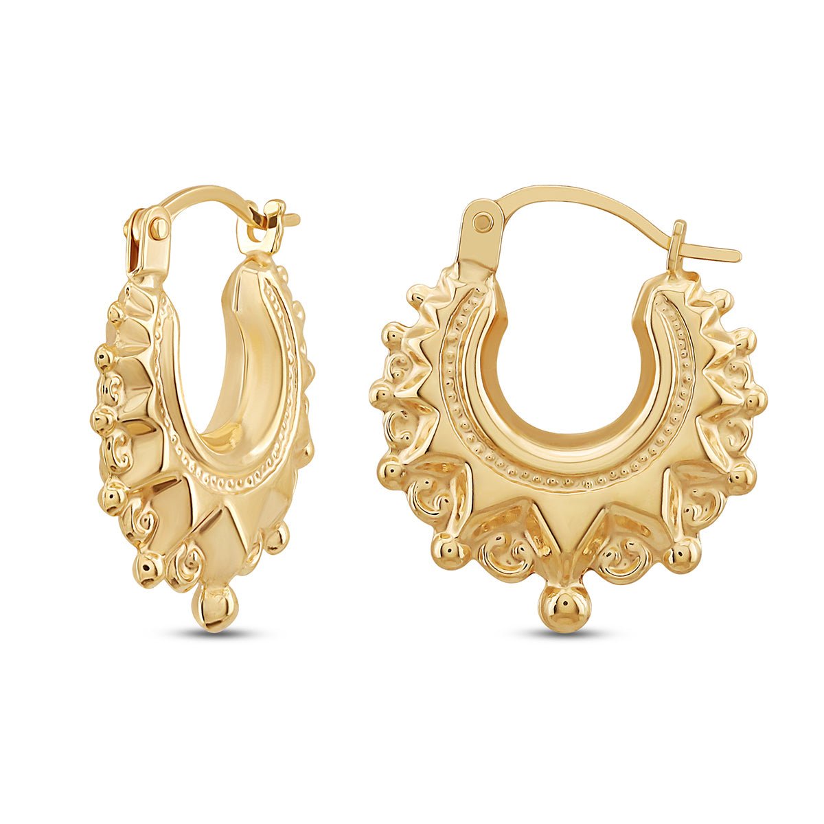 9ct Yellow Gold Small Classic Creole Earrings
