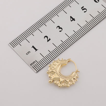 9ct Yellow Gold Medium Classic Creole Earrings