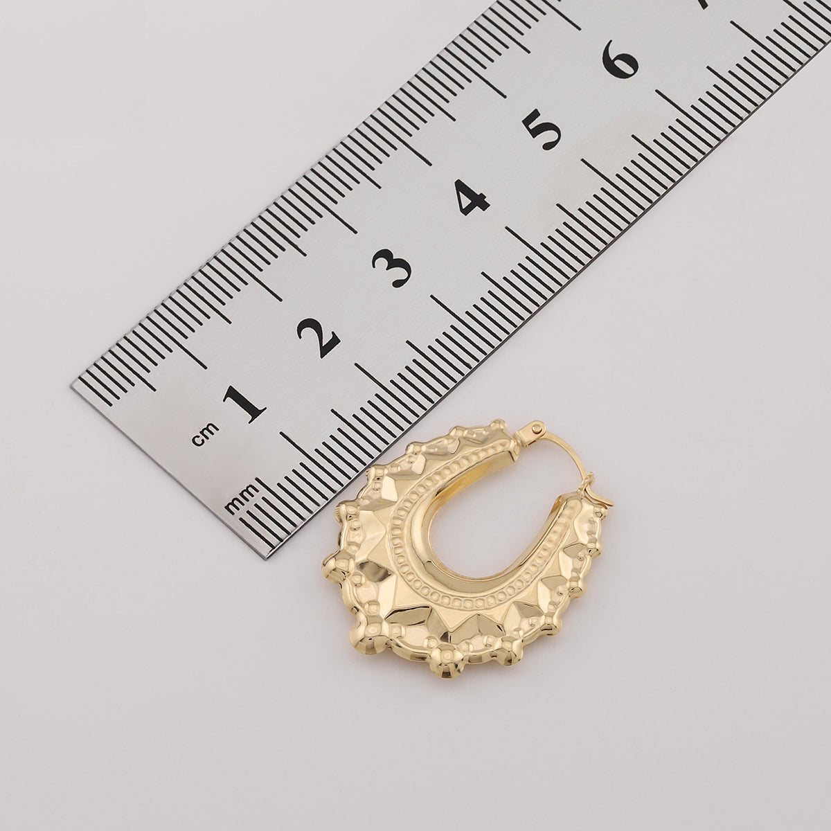 9ct Yellow Gold Small Oval Creole Earrings