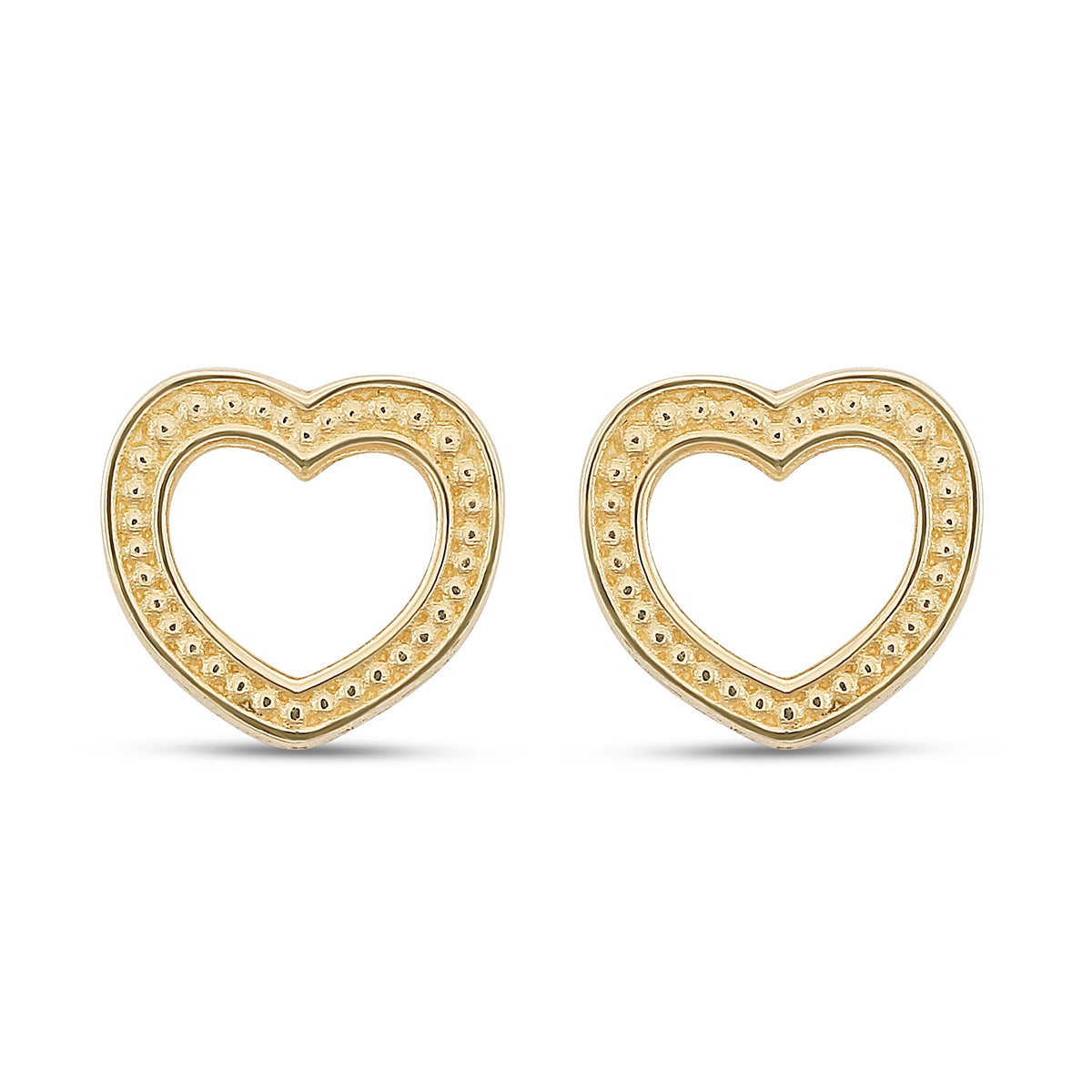 9ct Yellow Gold Small Heart Earrings