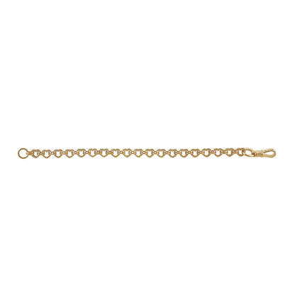 9ct Yellow Gold Medium Heart Belcher Bracelet