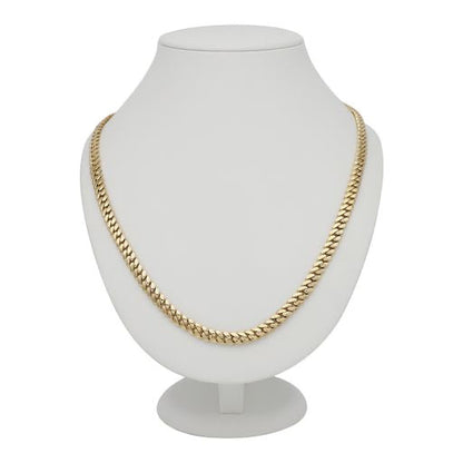 9ct Yellow Gold Solid Classic Light Weight Cuban Link 6mm Chain
