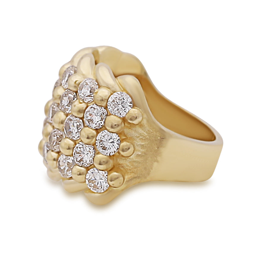 9ct Yellow Gold Gemset 5 Row Keeper Ring