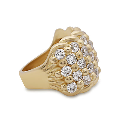 9ct Yellow Gold Gemset 5 Row Keeper Ring