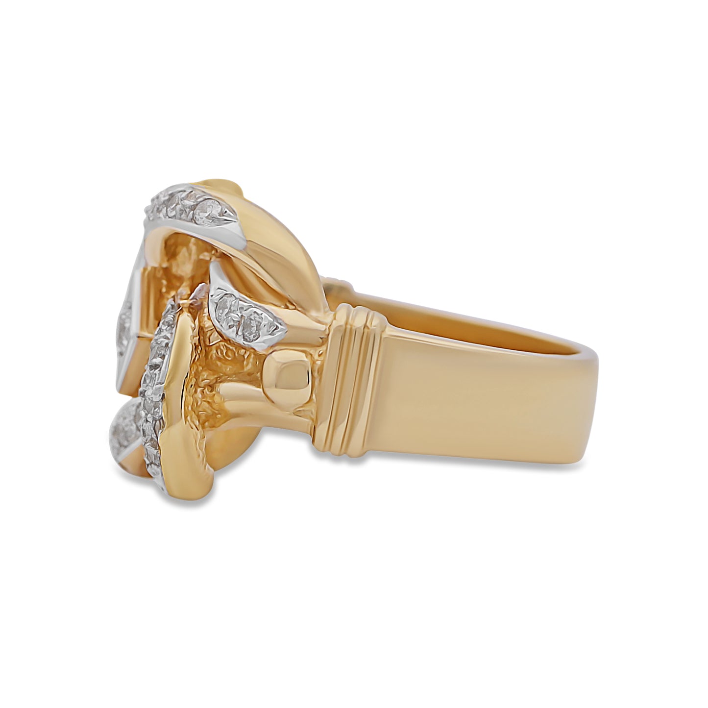 9ct Yellow Gold Cubic Zirconia Knot Ring