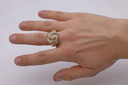 9ct Yellow Gold Cubic Zirconia Knot Ring