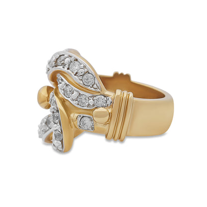 9ct Yellow Gold CZ Knot Ring