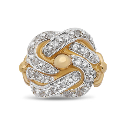 9ct Yellow Gold CZ Knot Ring