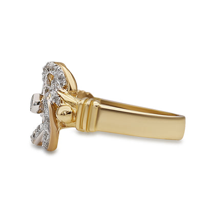 9ct Yellow Gold CZ Small Knot Ring