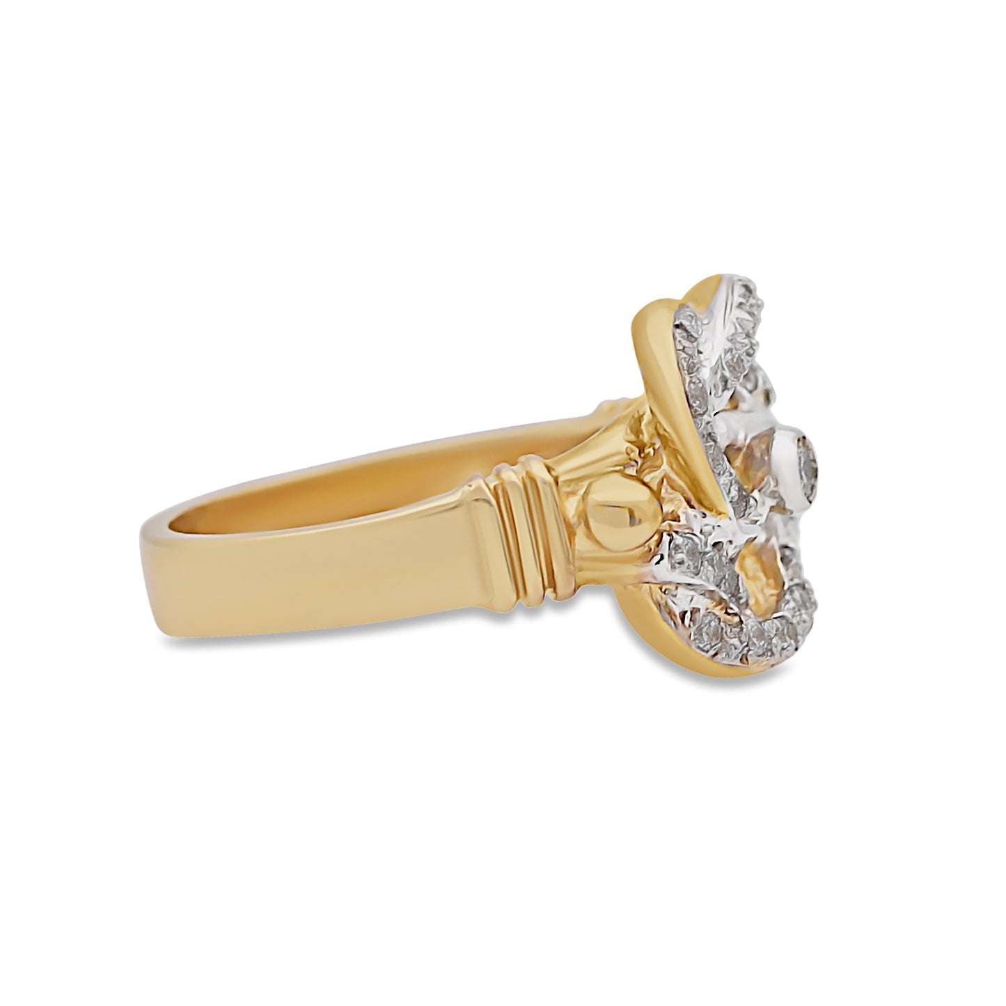 9ct Yellow Gold CZ Extra Small Knot Ring