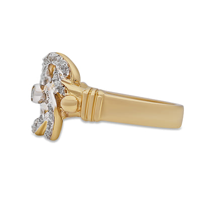 9ct Yellow Gold CZ Extra Small Knot Ring