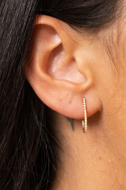 Diamond Paper Clip Earrings