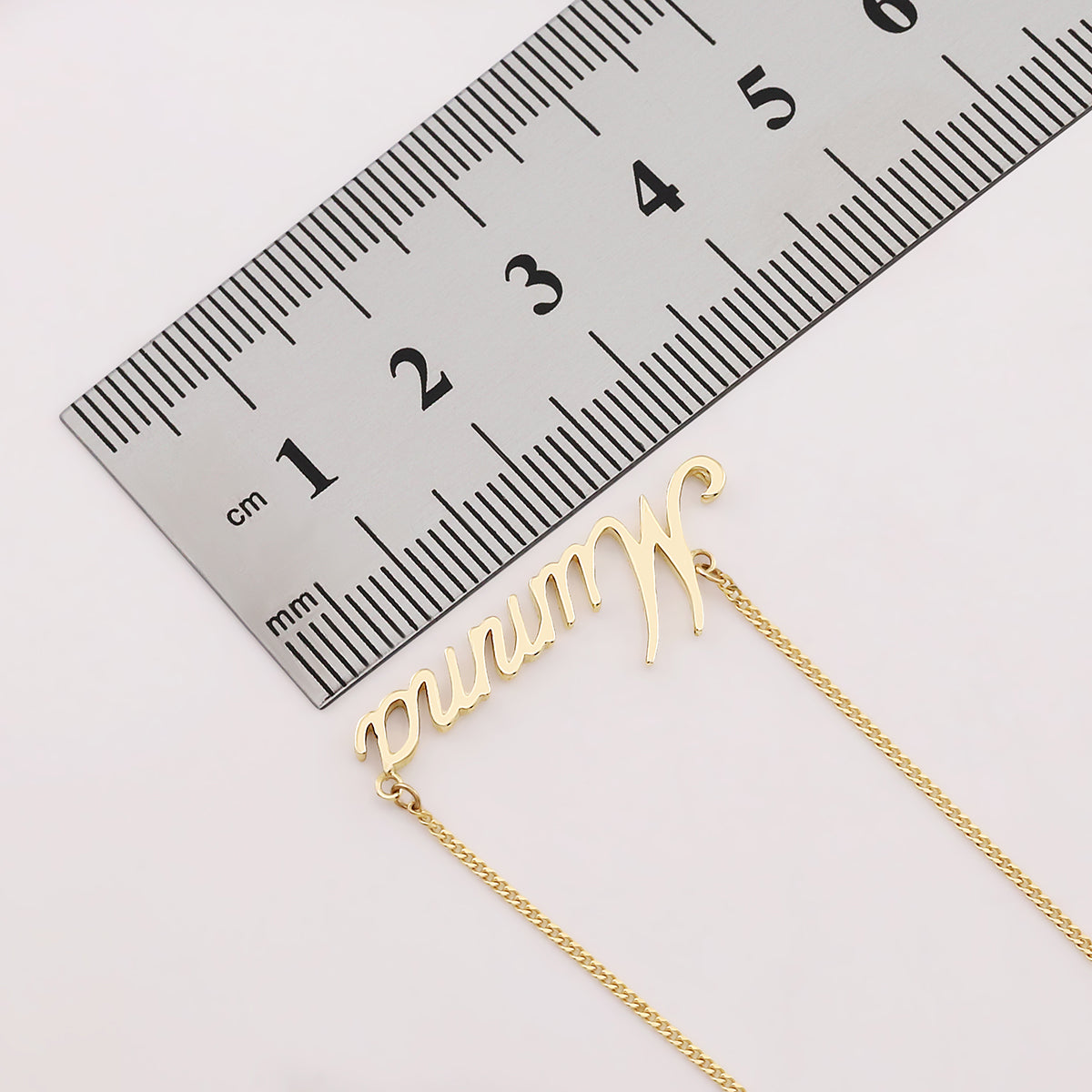 9ct Yellow Gold Solid Plain Polished Mumma Necklace