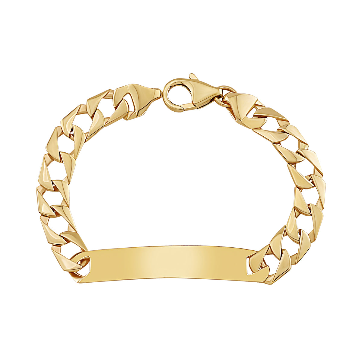 9ct Yellow Gold ID Curb Bracelet- 6.5"