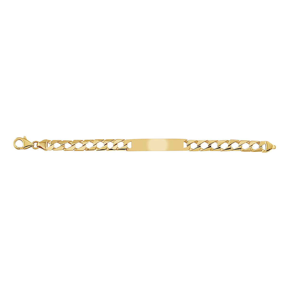 9ct Yellow Gold ID Curb Bracelet- 6.5"