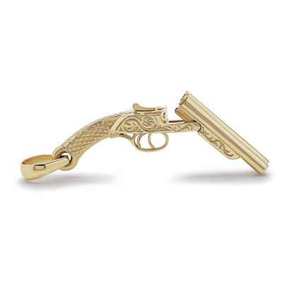 9ct Yellow Gold Solid Medium Shotgun Pendant