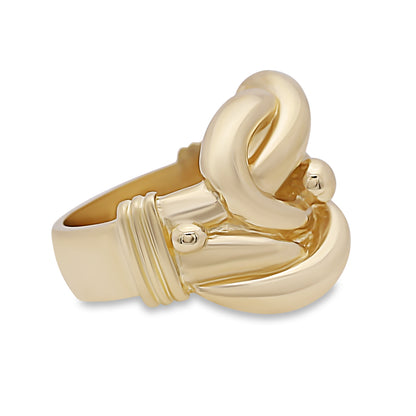 9ct Yellow Gold Solid Polished Knot Ring