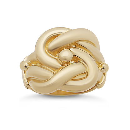 9ct Yellow Gold Solid Polished Knot Ring