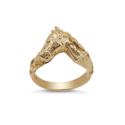 9ct Yellow Gold Small Horse Head Ring