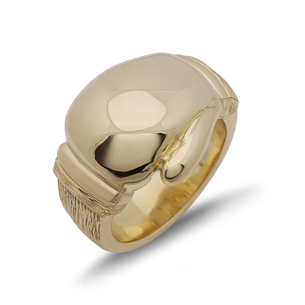 9ct Yellow Solid Single Extra Large Boxing Glove Ring
