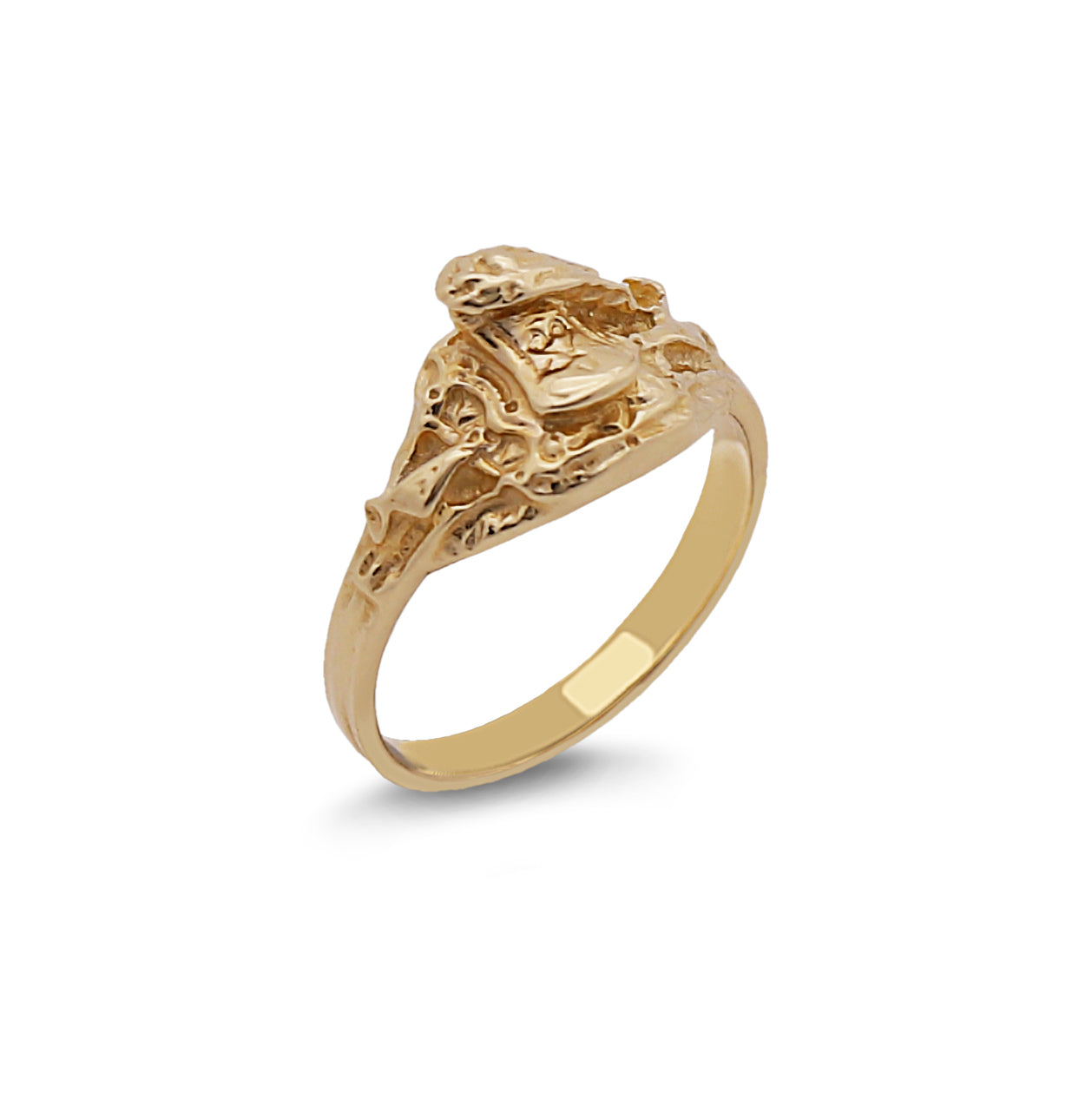 9ct Yellow Gold Baby Small Saddle Ring