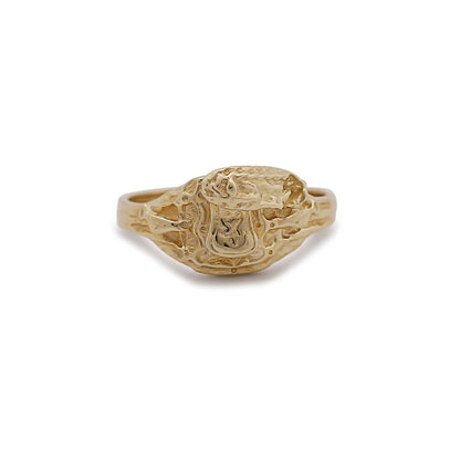 9ct Yellow Gold Baby Small Saddle Ring