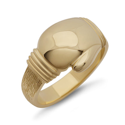 9ct Yellow Solid Single Medium Boxing Glove Ring