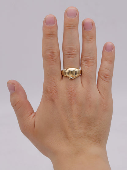 9ct Yellow Solid Single Medium Boxing Glove Ring