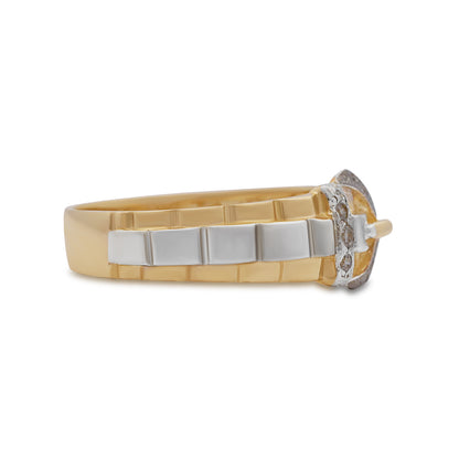 9ct Yellow Gold Small Rolex Style Single Buckle Ring