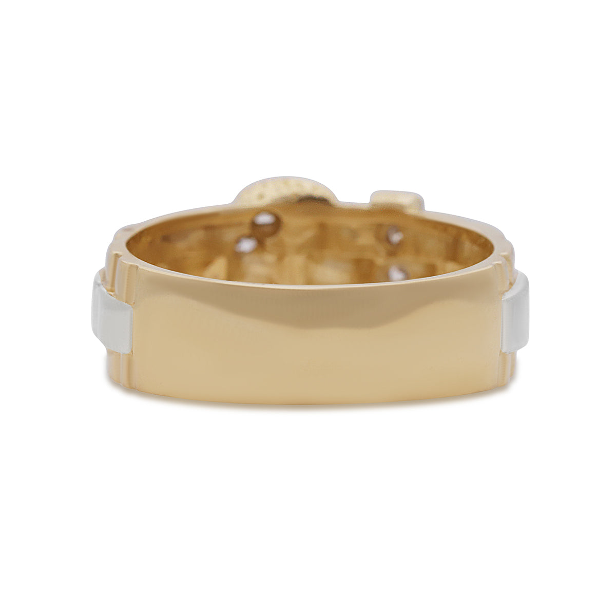 9ct Yellow Gold Medium Rolex Style Single Buckle Ring