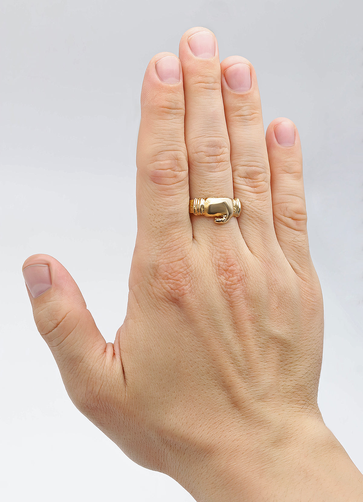9ct Yellow Gold Solid Single Small Boxing Glove Ring