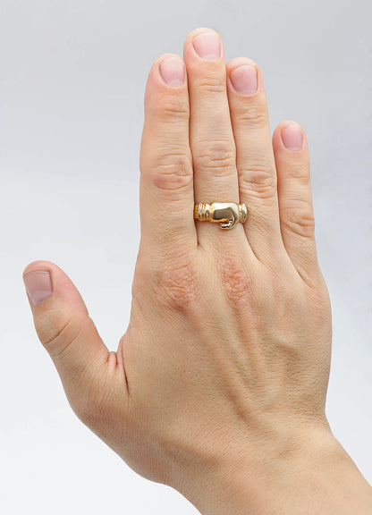 9ct Yellow Gold Solid Single Small Boxing Glove Ring