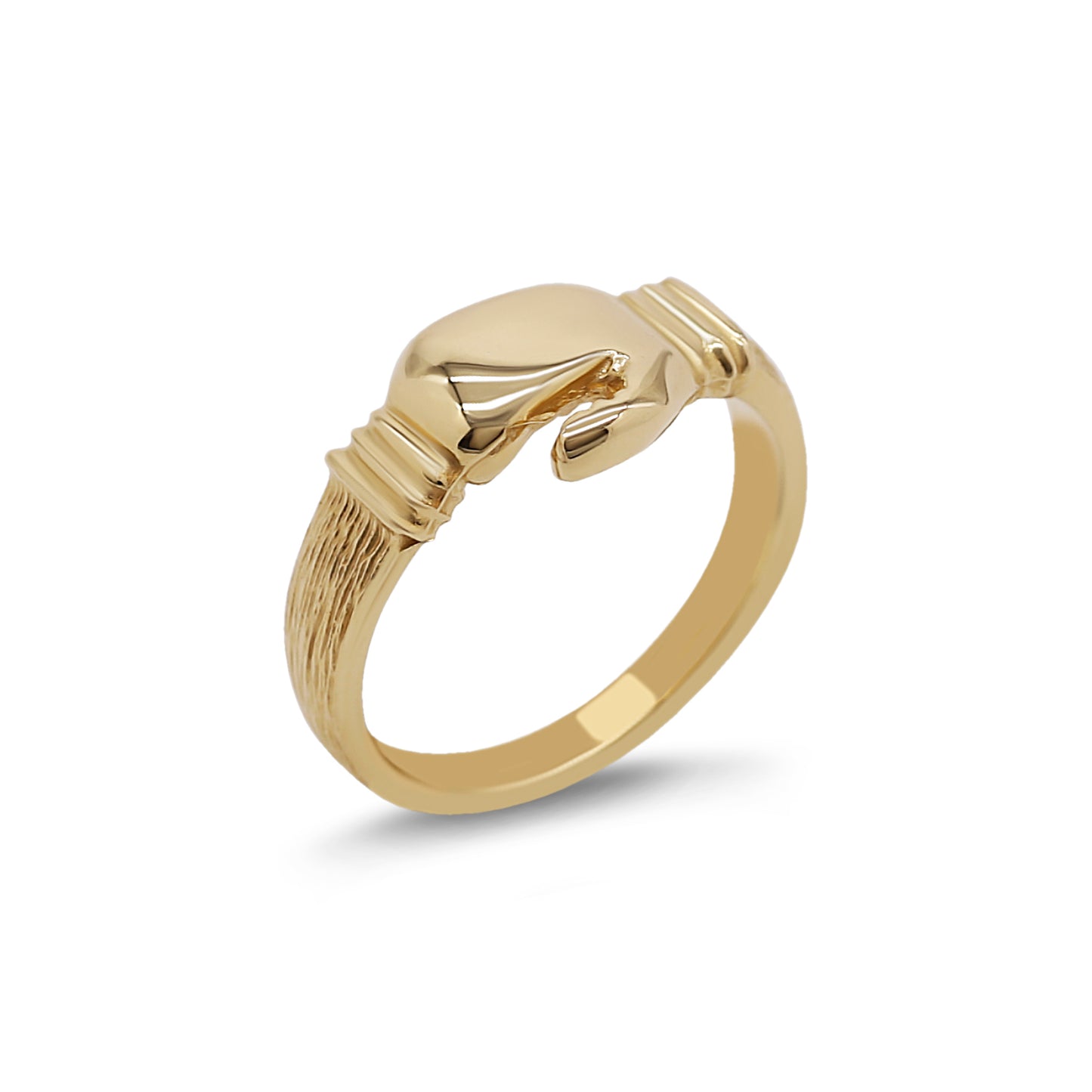 9ct Yellow Gold Solid Single Extra Small Boxing Glove Ring