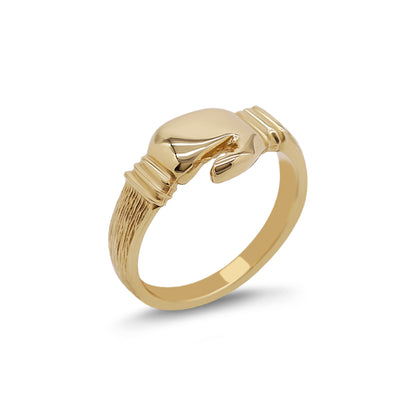 9ct Yellow Gold Solid Single Extra Small Boxing Glove Ring