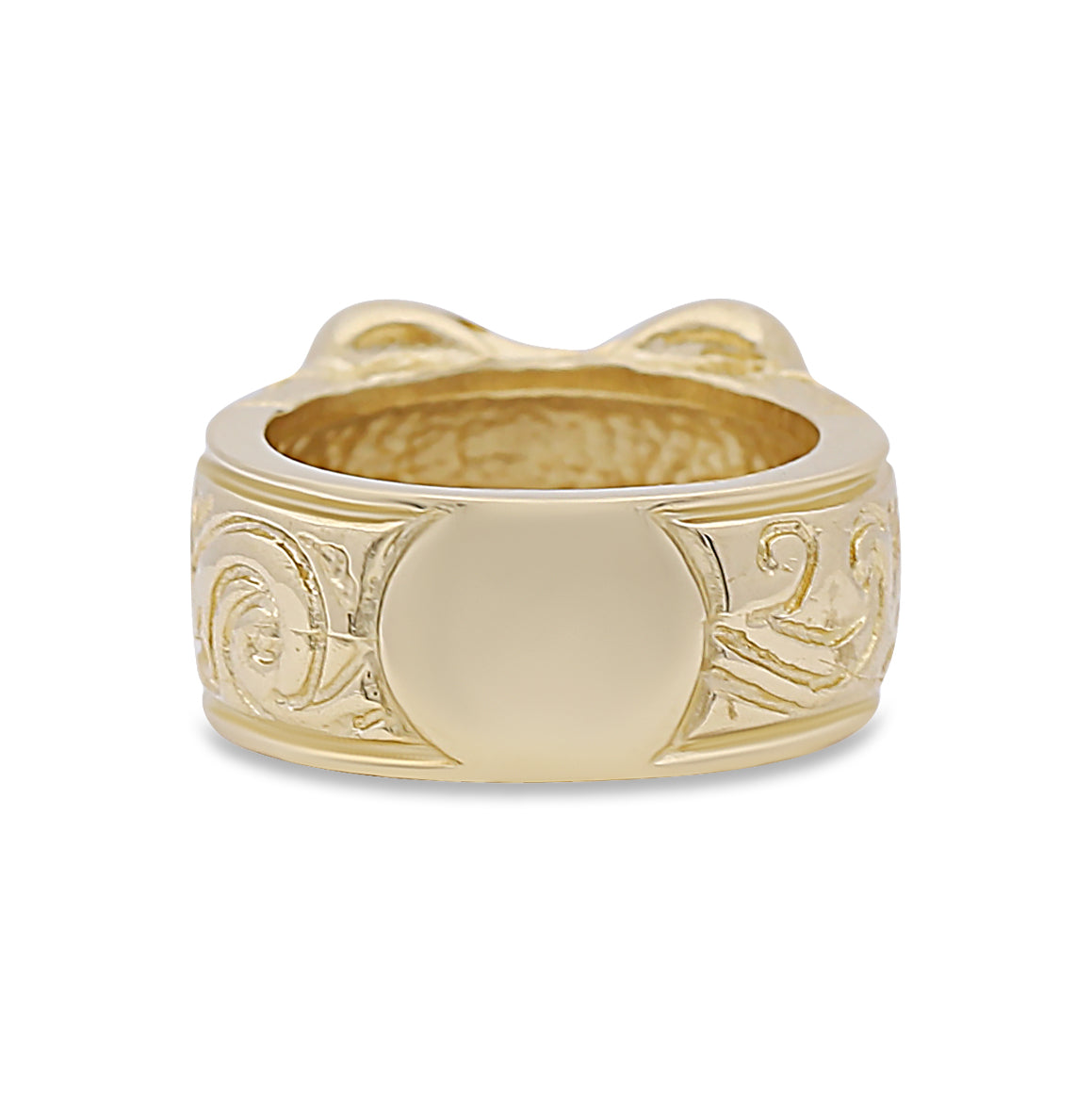 9ct Yellow Gold Solid Double Buckle Ring