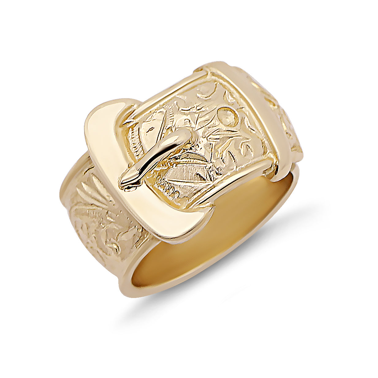 9ct Yellow Gold Single Buckle Ring