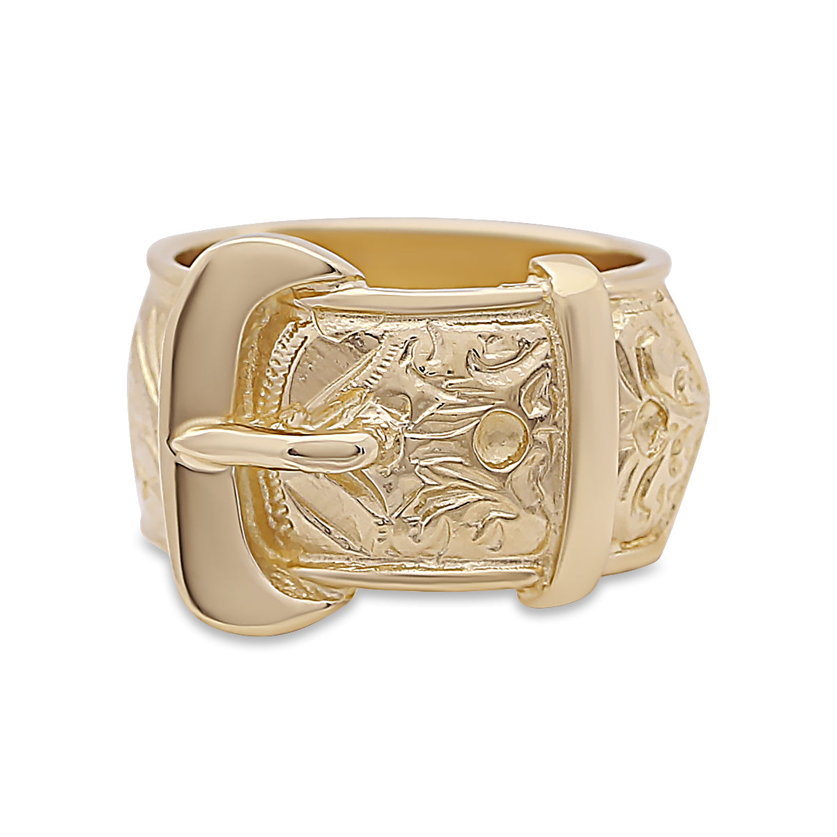 9ct Yellow Gold Single Buckle Ring