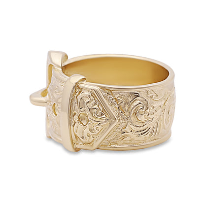 9ct Yellow Gold Single Buckle Ring