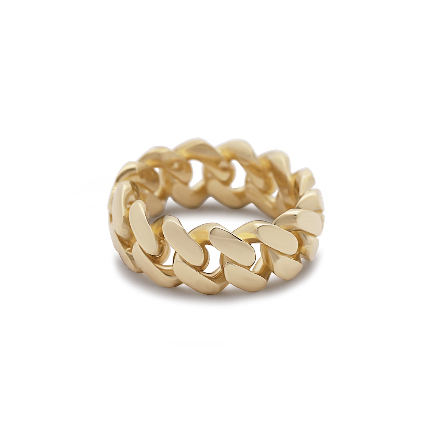 9ct Yellow Gold 8.5mm Cuban Ring