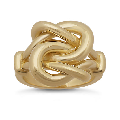 9ct Yellow Gold Solid Knot Ring