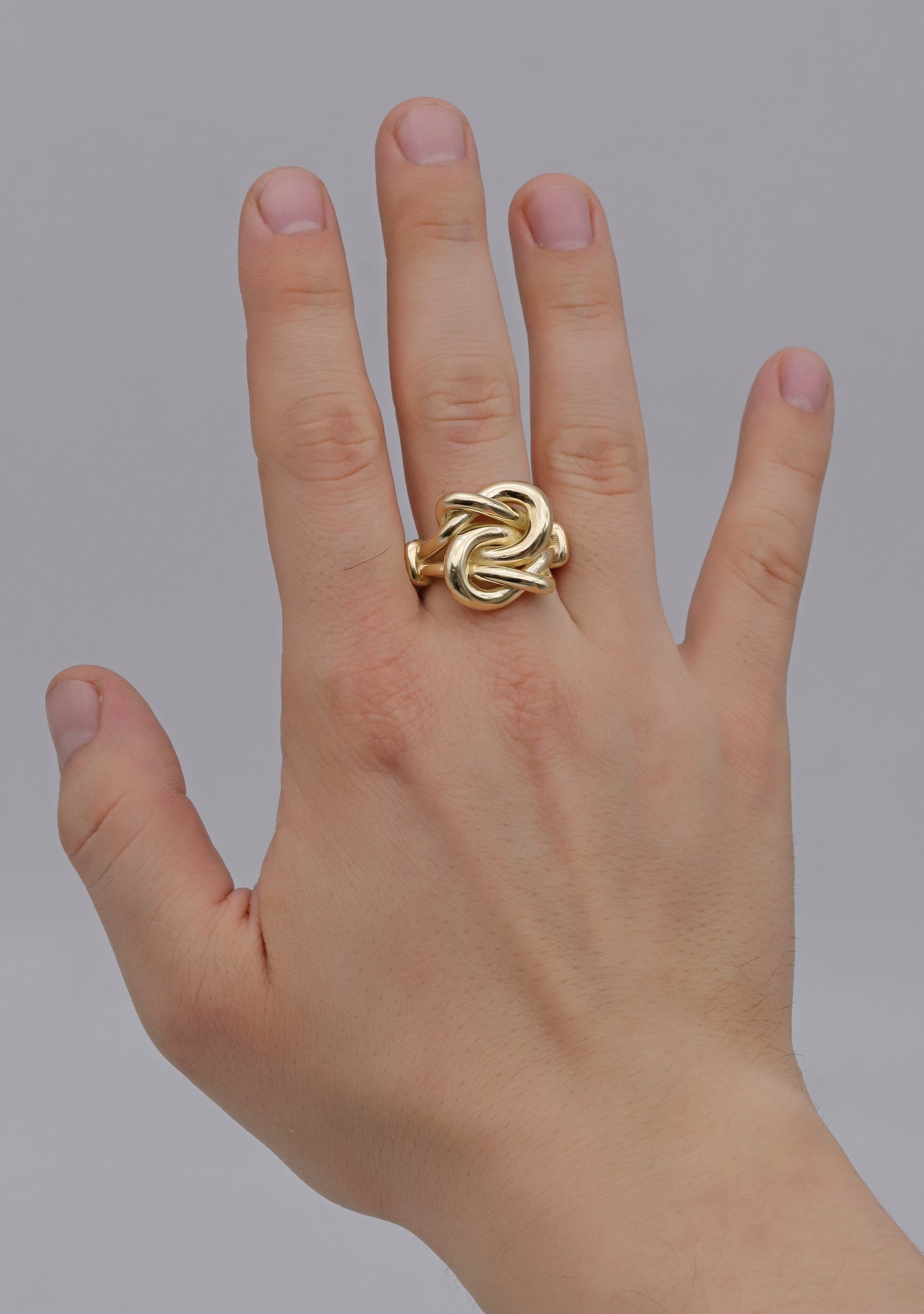 9ct Yellow Gold Solid Knot Ring