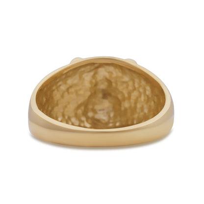 9ct Yellow Gold Small Bulldog Face Ring