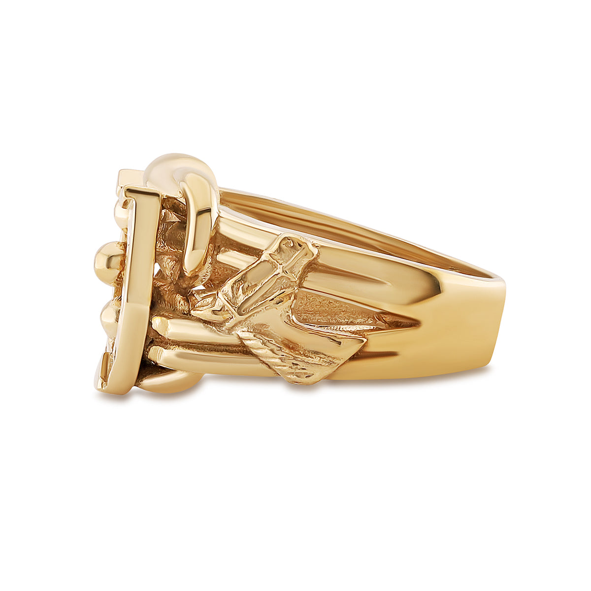 9ct Yellow Gold Horseshoe Extra Small Keeper Ring