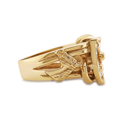 9ct Yellow Gold Horseshoe Extra Small Keeper Ring