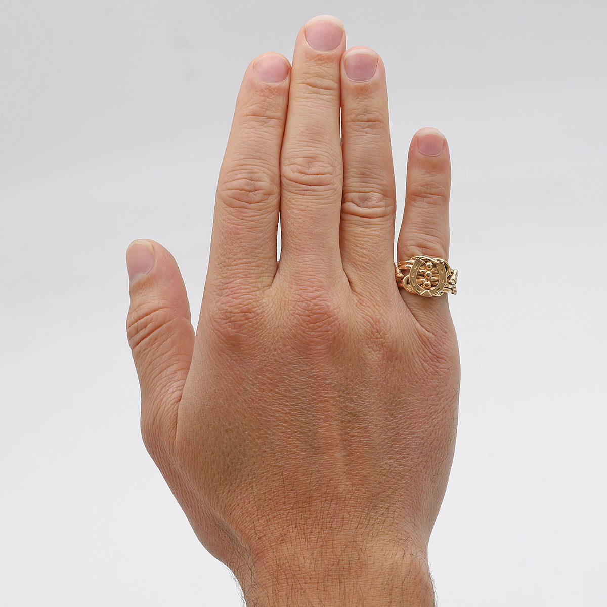 9ct Yellow Gold Horseshoe Extra Small Keeper Ring